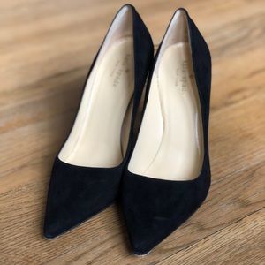 Kate Spade black suede pumps